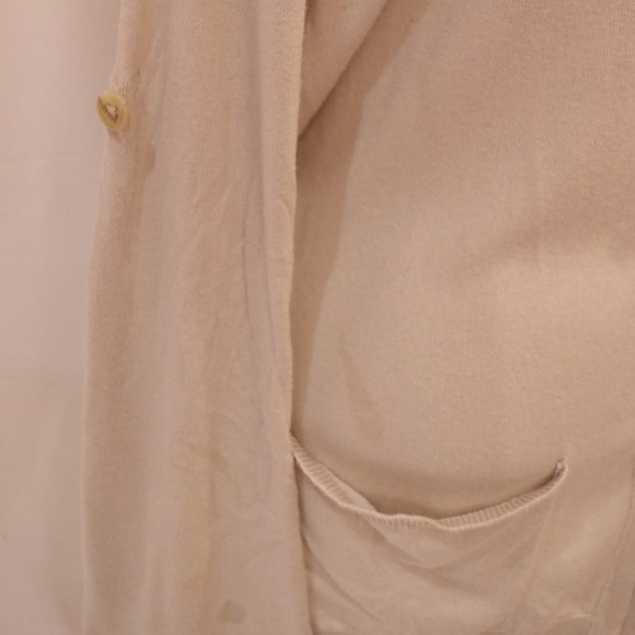 Ann Taylor Cotton Blend Roll Up Sleeve Boyfriend Cardigan- Sz. Sm - Picture 3 of 4